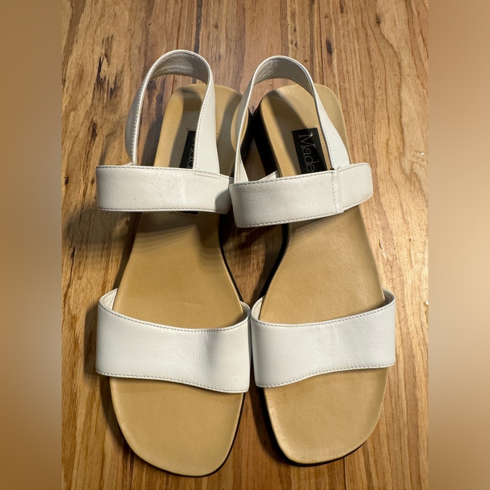 Madeline‎ Cream White Strappy Sandals With 1" Heel WOMENS SIZE 8 1/2
